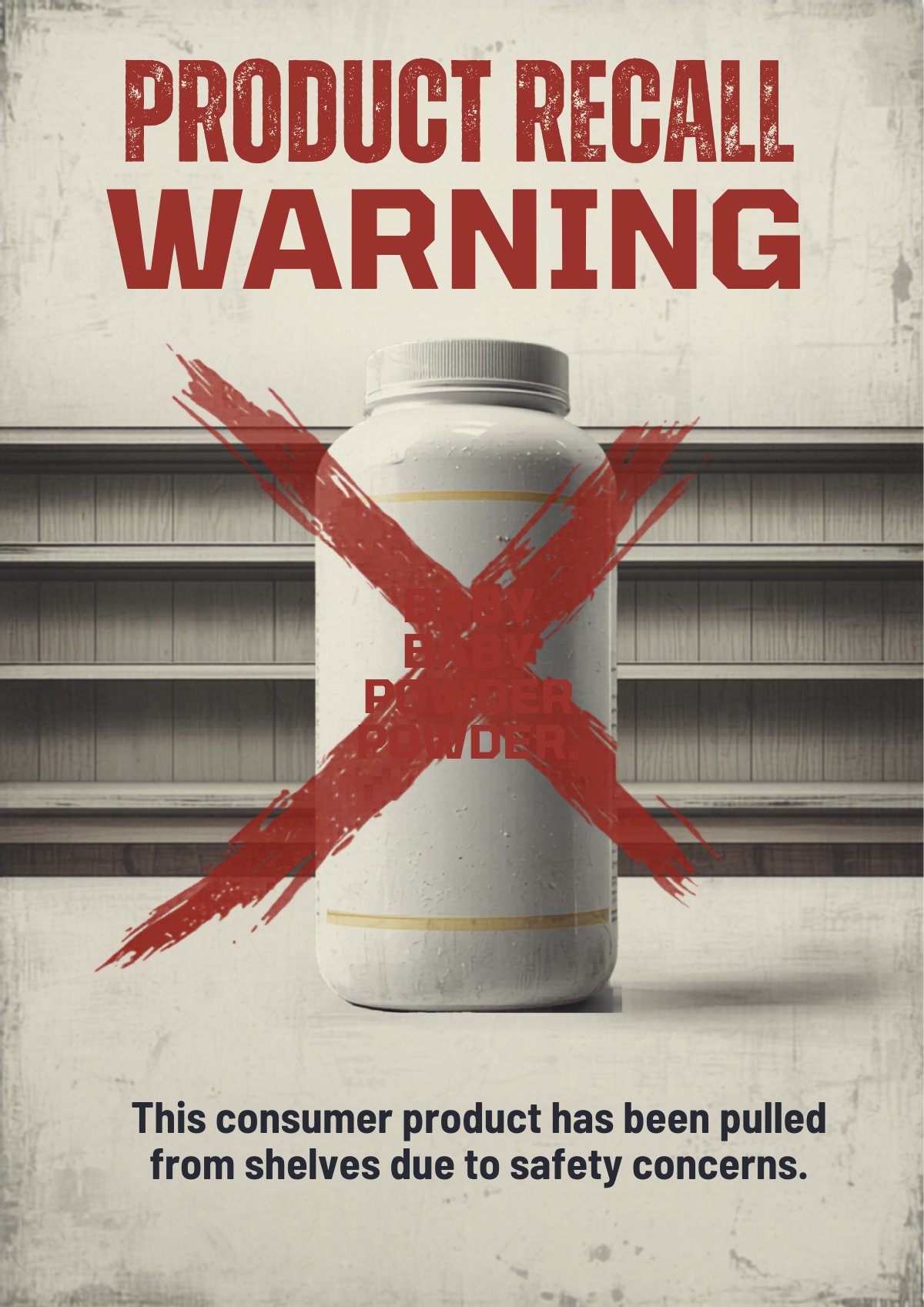 Johnson and Johnson Baby Powder discontinued pulled from shelves in 2020 United States Canada and 2023 globally after talcum powder ovarian cancer and mesothelioma lawsuits and FDA asbestos recall