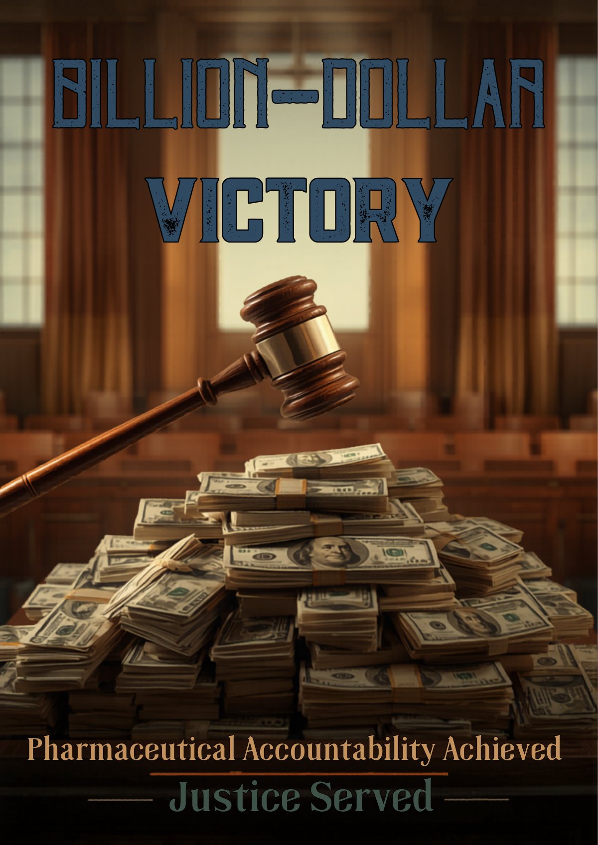 Johnson and Johnson talcum powder settlement update 2025 showing gavel and money representing 8.2 billion dollar proposal rejected by federal court and 50000 pending ovarian cancer mesothelioma lawsuits